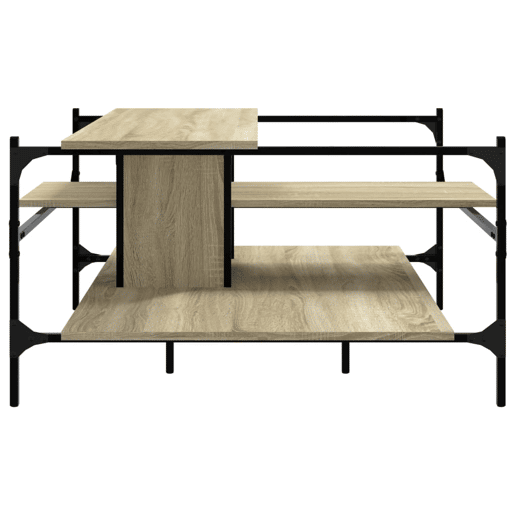 Mesa de Centro, Mesa baixa, 100x100x48,5cm derivados madeira de carvalho sonoma