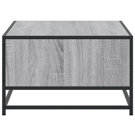 Mesa de Centro, Mesa baixa, 100x57x35cm deriv. madeirametal cinzento sonoma