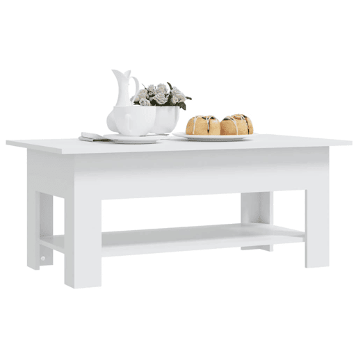 Mesa de Centro, Mesa baixa, 102x55x42 cm aglomerado branco