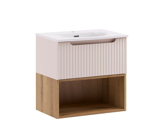Riva cashmere y madera mueble bajo lavabo 60cm