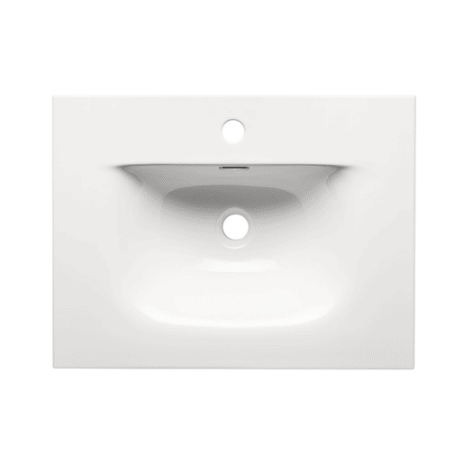 Móvel lavatório simples de encastre 60cm Riva Caxemira e Madeira