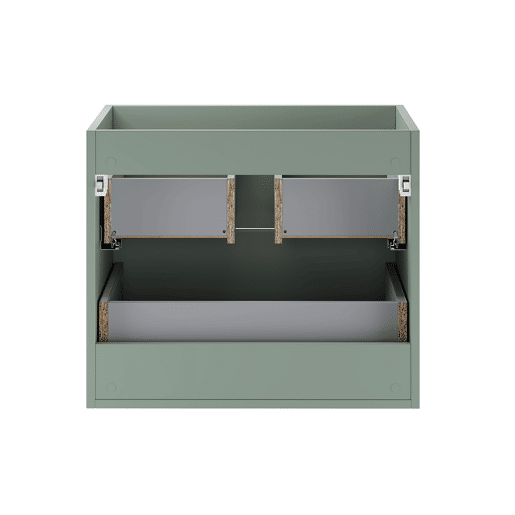Móvel de lavatório simples de 60 cm e pedestal Oria Verde mate