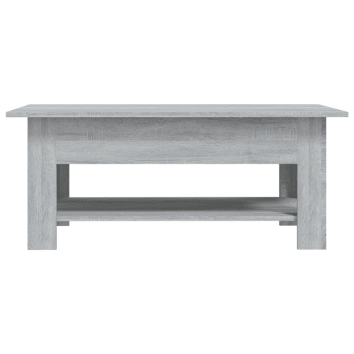 Mesa de Centro, Mesa baixa, 102x55x42 cm madeira processada sonoma cinzento