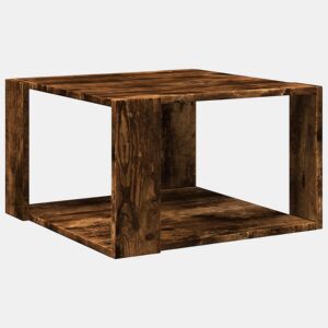 Mesa de Centro, Mesa baixa, 51,5x51,5x30cm derivados madeira carvalho fumado