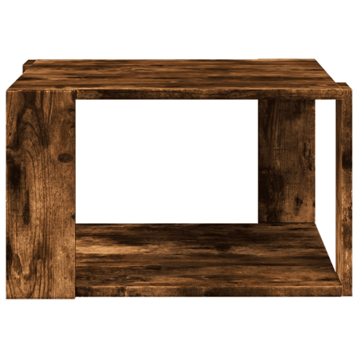 Mesa de Centro, Mesa baixa, 51,5x51,5x30cm derivados madeira carvalho fumado