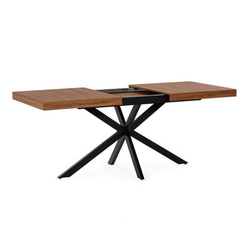 Mesa de jantar extensÃvel Genova efeito Nogueira, 140-180 cm Mesa de jantar extensÃvel Genova efeito Nogueira, 140-180 cm