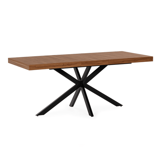 Mesa de jantar extensÃvel Genova efeito Nogueira, 140-180 cm Mesa de jantar extensÃvel Genova efeito Nogueira, 140-180 cm