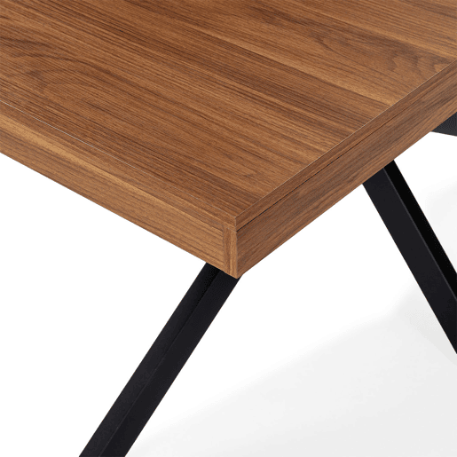 Mesa de jantar extensÃvel Genova efeito Nogueira, 140-180 cm Mesa de jantar extensÃvel Genova efeito Nogueira, 140-180 cm