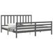 Estructura de cama matrimonial Estructura de cama matrimonial Gris