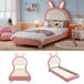 Cama infantil de pu Cama infantil de pu Rosa