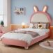 Cama infantil de pu Cama infantil de pu Rosa