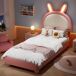 Cama infantil de pu Cama infantil de pu Rosa
