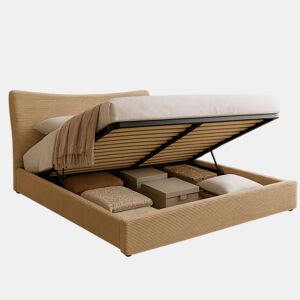 Cama de Casal Dance, Estrado Elevatório (Bege)(190×140 cm)
