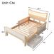 Cama infantil de madera maciza Cama infantil de madera maciza Natural/ Blanco