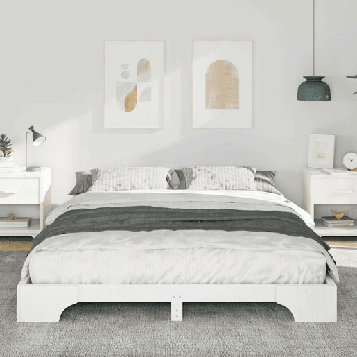 Estrutura De Cama De Casal Simple - Branco 160 x 220 cm