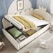 Cama infantil de terciopelo 96x209 Cama infantil de terciopelo 96x209 Beige
