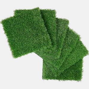 Relva artificial 30 x 30 cm, 36 peças - ladrilhos encaixáveis para pátios, varandas e jardins - verde