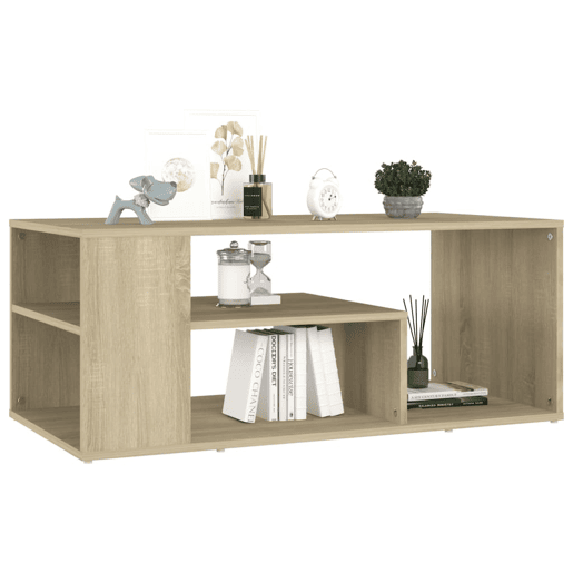 Mesa de Centro, Mesa baixa, 100x50x40 cm derivados de madeira carvalho sonoma
