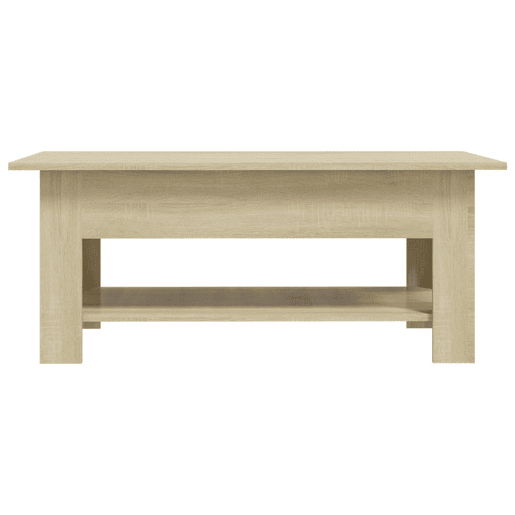 Mesa de Centro, Mesa baixa, 102x55x42 cm madeira processada carvalho sonoma