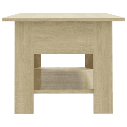 Mesa de Centro, Mesa baixa, 102x55x42 cm madeira processada carvalho sonoma
