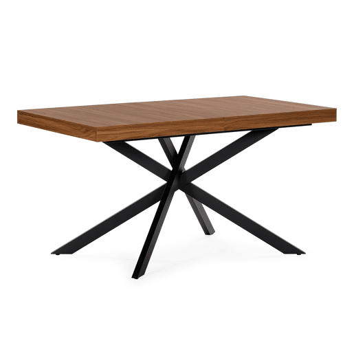 Mesa de jantar extensÃvel Palermo efeito Nogueira, 140-180 cm Mesa de jantar extensÃvel Palermo efeito Nogueira, 140-180 cm
