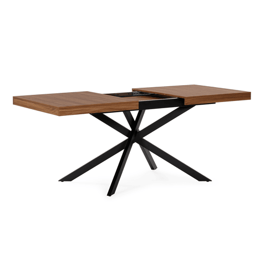Mesa de jantar extensÃvel Palermo efeito Nogueira, 140-180 cm Mesa de jantar extensÃvel Palermo efeito Nogueira, 140-180 cm