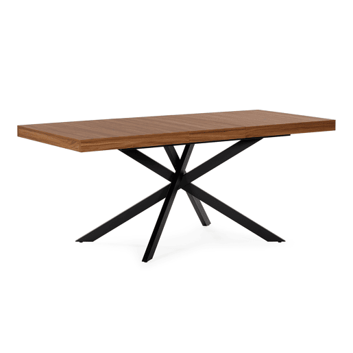 Mesa de jantar extensÃvel Palermo efeito Nogueira, 140-180 cm Mesa de jantar extensÃvel Palermo efeito Nogueira, 140-180 cm