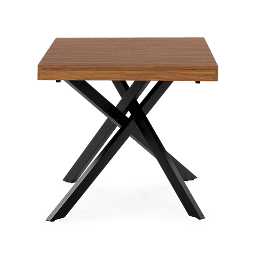 Mesa de jantar extensÃvel Palermo efeito Nogueira, 140-180 cm Mesa de jantar extensÃvel Palermo efeito Nogueira, 140-180 cm