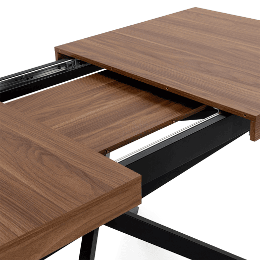 Mesa de jantar extensÃvel Palermo efeito Nogueira, 140-180 cm Mesa de jantar extensÃvel Palermo efeito Nogueira, 140-180 cm
