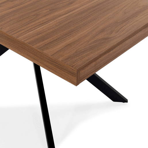 Mesa de jantar extensÃvel Palermo efeito Nogueira, 140-180 cm Mesa de jantar extensÃvel Palermo efeito Nogueira, 140-180 cm