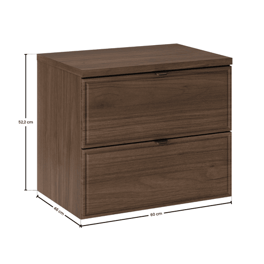Móvel lavatório simples 60cm Elias Madeira escura
