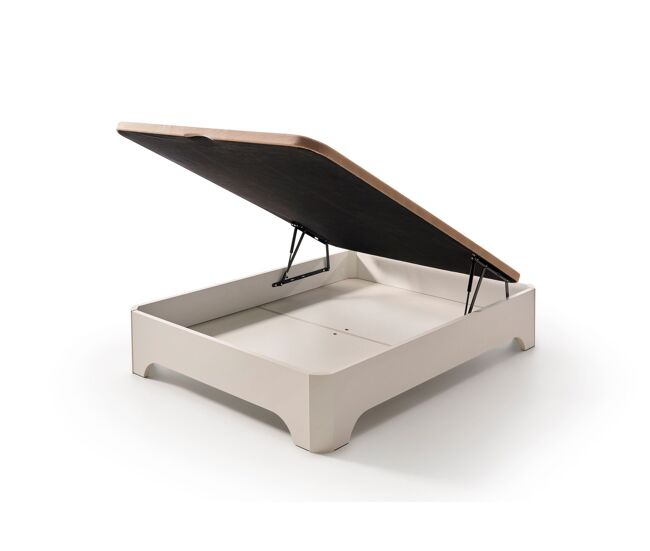 Canapé matris abatible elevado con patas elegance blanco 200x200 (con montaje)