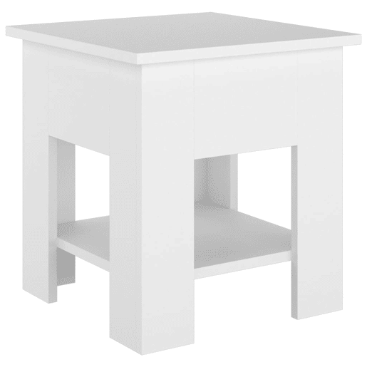 Mesa de Centro, Mesa baixa, 40x40x42 cm madeira processada branco