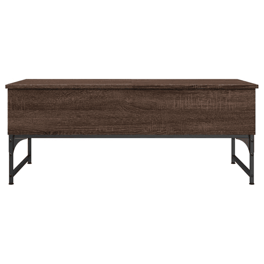 Mesa de Centro, Mesa baixa, 100x50x40 cm deriv. madeirametal carvalho castanho