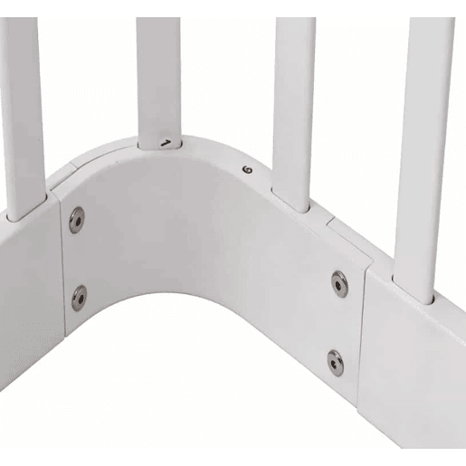 Parque infantil modular para bebés 140 x 200 cm - distância segura entre as barras de 7 cm, bordas arredondadas, design anti-encravamento no chão, utilização versátil em casa e com animais de estimação - branco