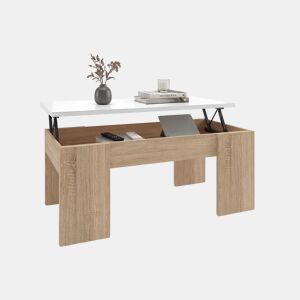 Mesa de centro elevatória Vita Roble Canadian - Blanco Artik (Blanco Mate) 50 x 45 x 50 cm