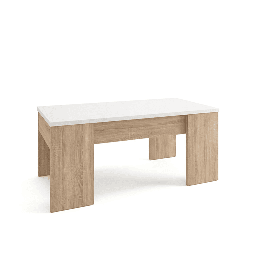 Mesa de centro elevatória Vita Roble Canadian - Blanco Artik (Blanco Mate) 50 x 45 x 50 cm