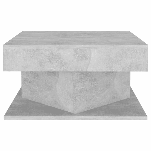 Mesa de Centro, Mesa baixa, 57x57x30 cm derivados de madeira cinza cimento