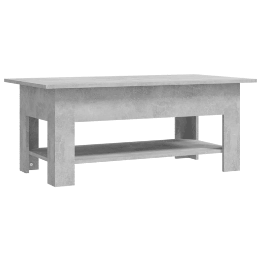 Mesa de Centro, Mesa baixa, 102x55x42 cm madeira processada cinza cimento Mesa de Centro, Mesa baixa, 102x55x42 cm madeira processada cinza cimento