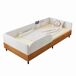Cama infantil de terciopelo Cama infantil de terciopelo Natural/ Blanco