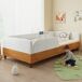Cama infantil de terciopelo Cama infantil de terciopelo Natural/ Blanco