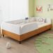 Cama infantil de terciopelo Cama infantil de terciopelo Natural/ Blanco