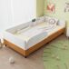 Cama infantil de terciopelo Cama infantil de terciopelo Natural/ Blanco