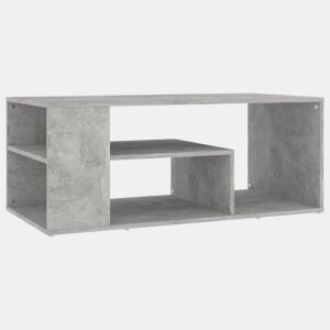 Mesa de Centro, Mesa baixa, 100x50x40 cm derivados madeira cinzento cimento