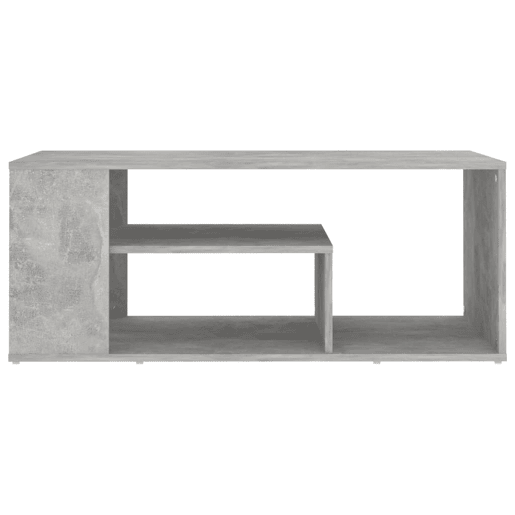 Mesa de Centro, Mesa baixa, 100x50x40 cm derivados madeira cinzento cimento