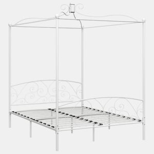 Estrutura de Cama de casal simple com dossel metal 180x200 cm branco