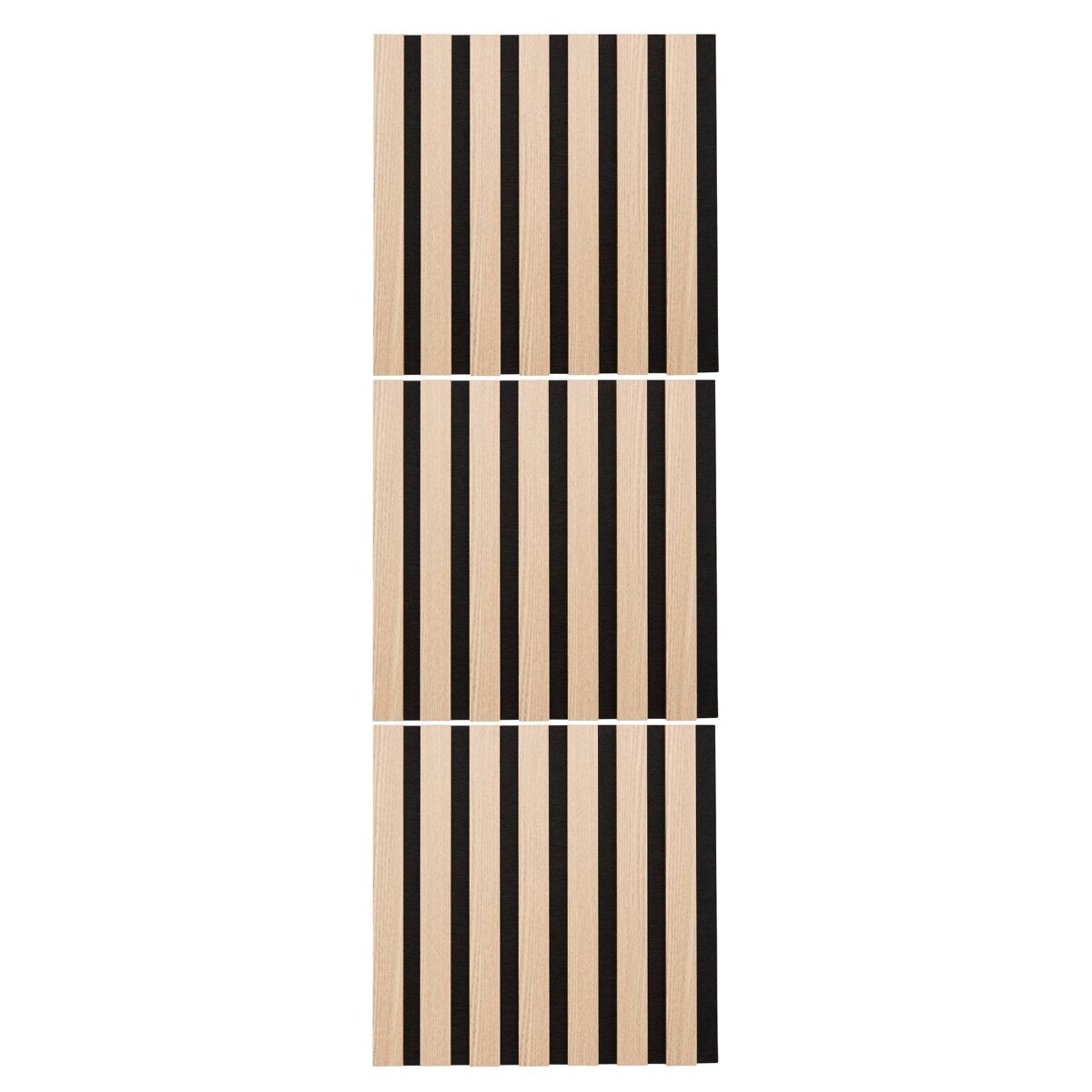 Well home set de 3 paneles decorativos 'colva' 30x30cm en mdf efecto madera clara