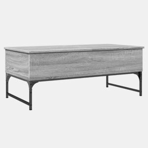 Mesa de Centro, Mesa baixa, 100x50x40cm deriv. madeirametal cinzento sonoma