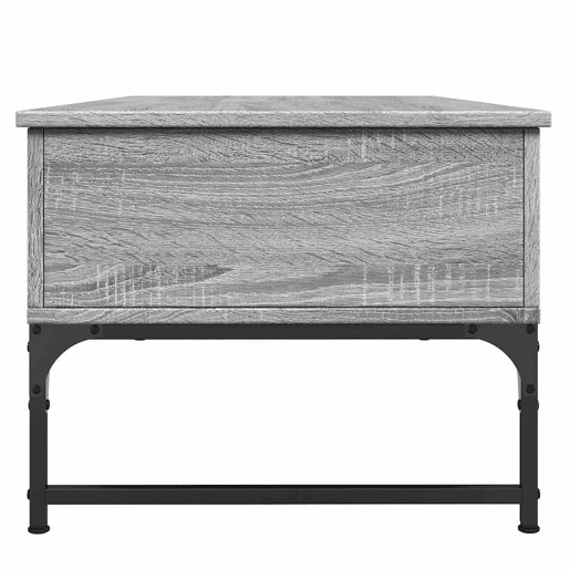Mesa de Centro, Mesa baixa, 100x50x40cm deriv. madeirametal cinzento sonoma