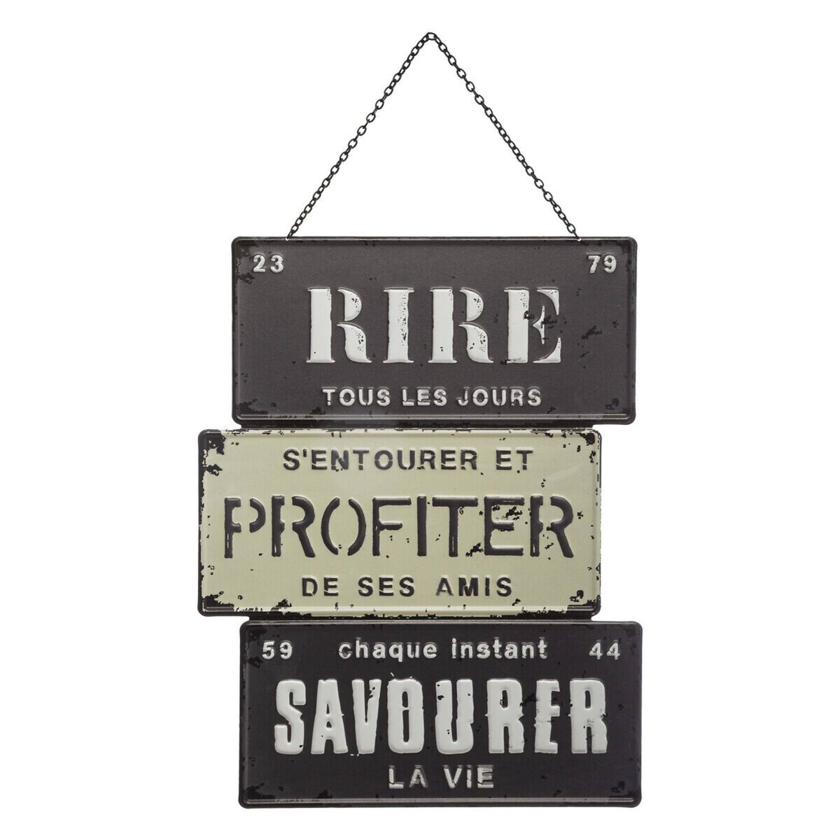 Well Home Placa decorativa de metal con mensaje de estilo Vintage
